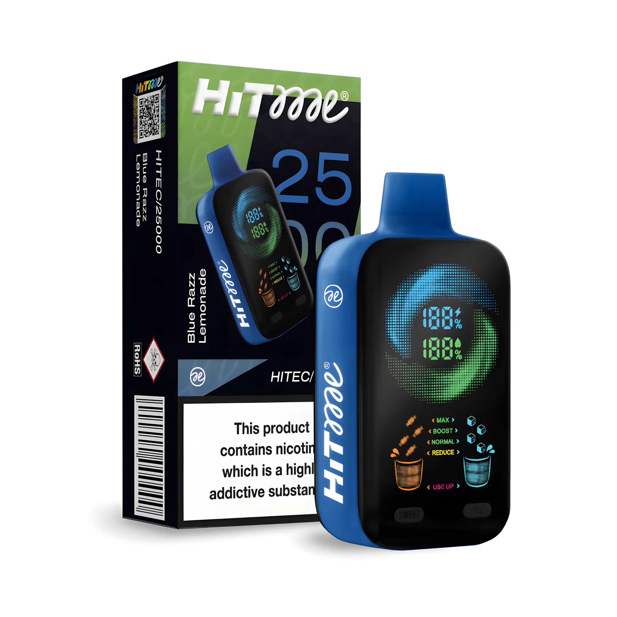 HITME HITEC 25000 Blue Razz Lemonade 5% – termékkép
