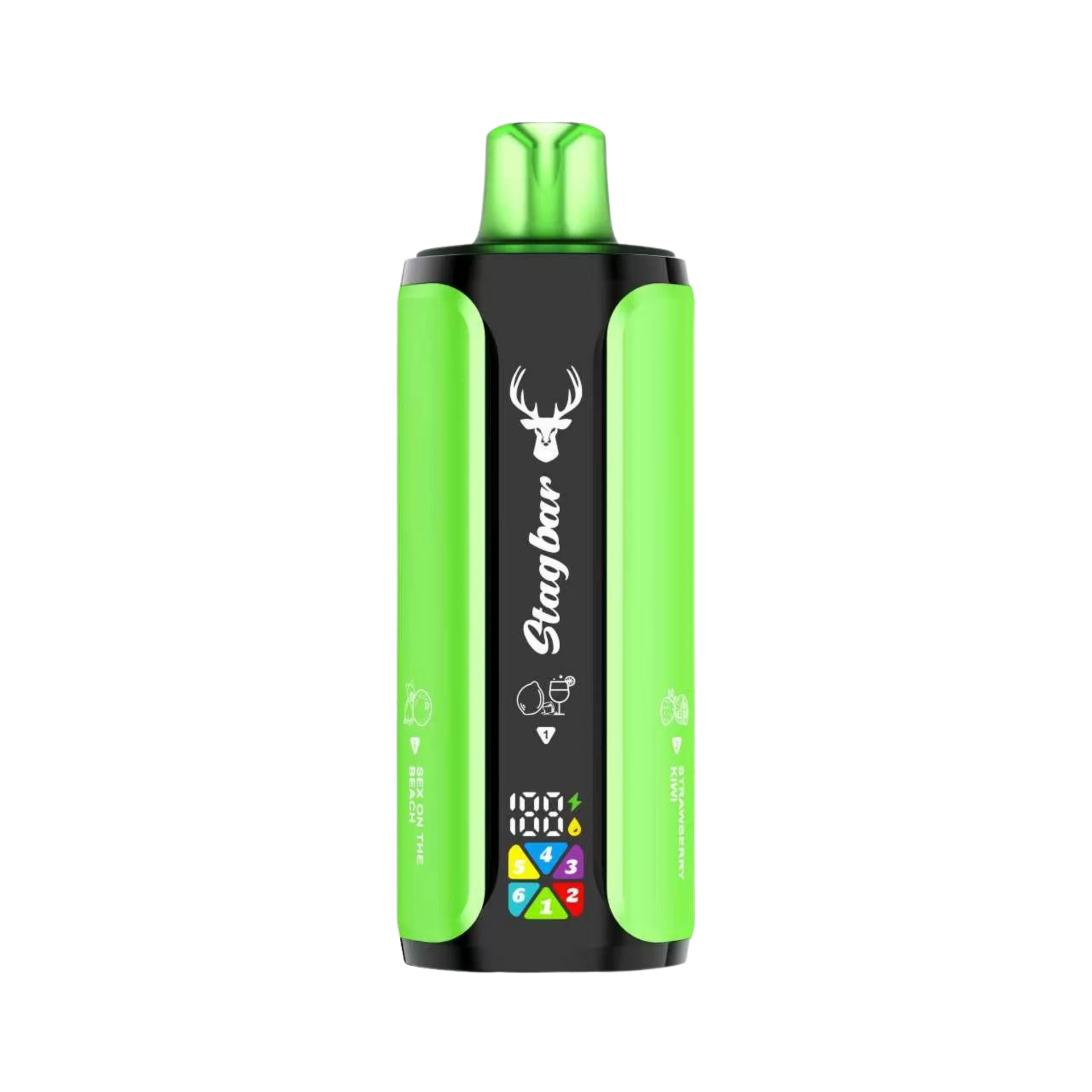 STAGBAR 6IN1 LIME EDITION 5% RECHARGEABLE