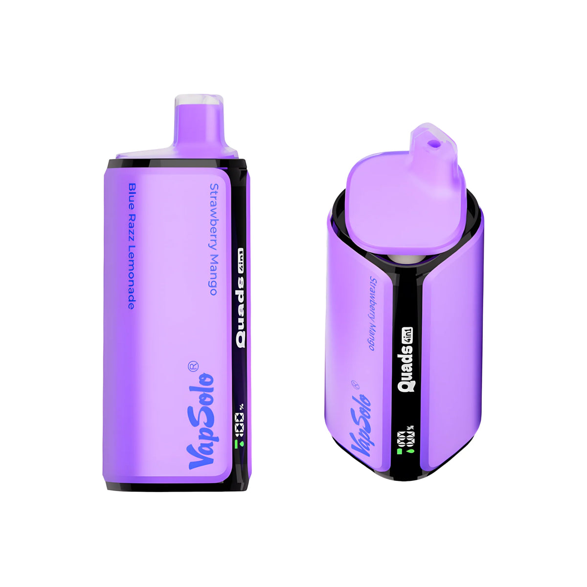 VAPSOLO QUADS 80000 Strawberry Mango & Blue Razz Lemonade & Vanilla Ice Cream & Sour Triple Berry 5% – termékkép