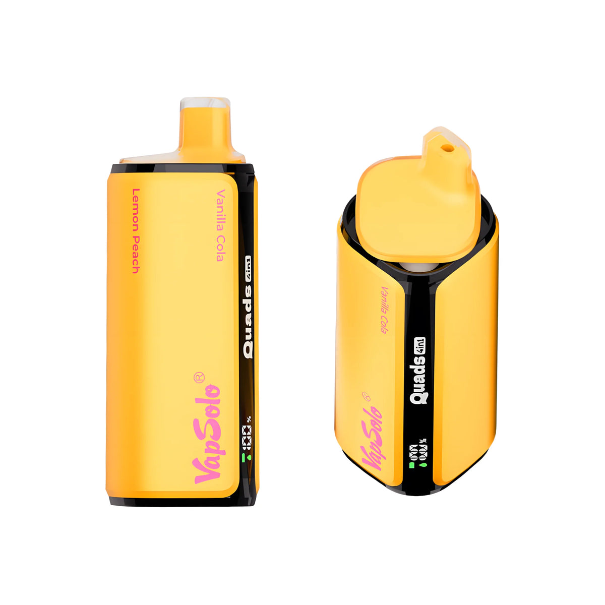 VAPSOLO QUADS 80000 Vanilla Cola & Lemon Peach & Strawberry Raspberry Cherry Ice & Grape Ice 5% – termékkép