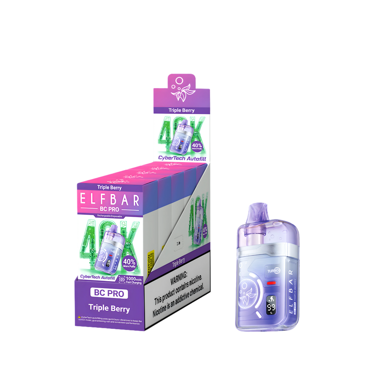 Elf Bar BC40000 Pro Triple Berry 5% – külső doboz