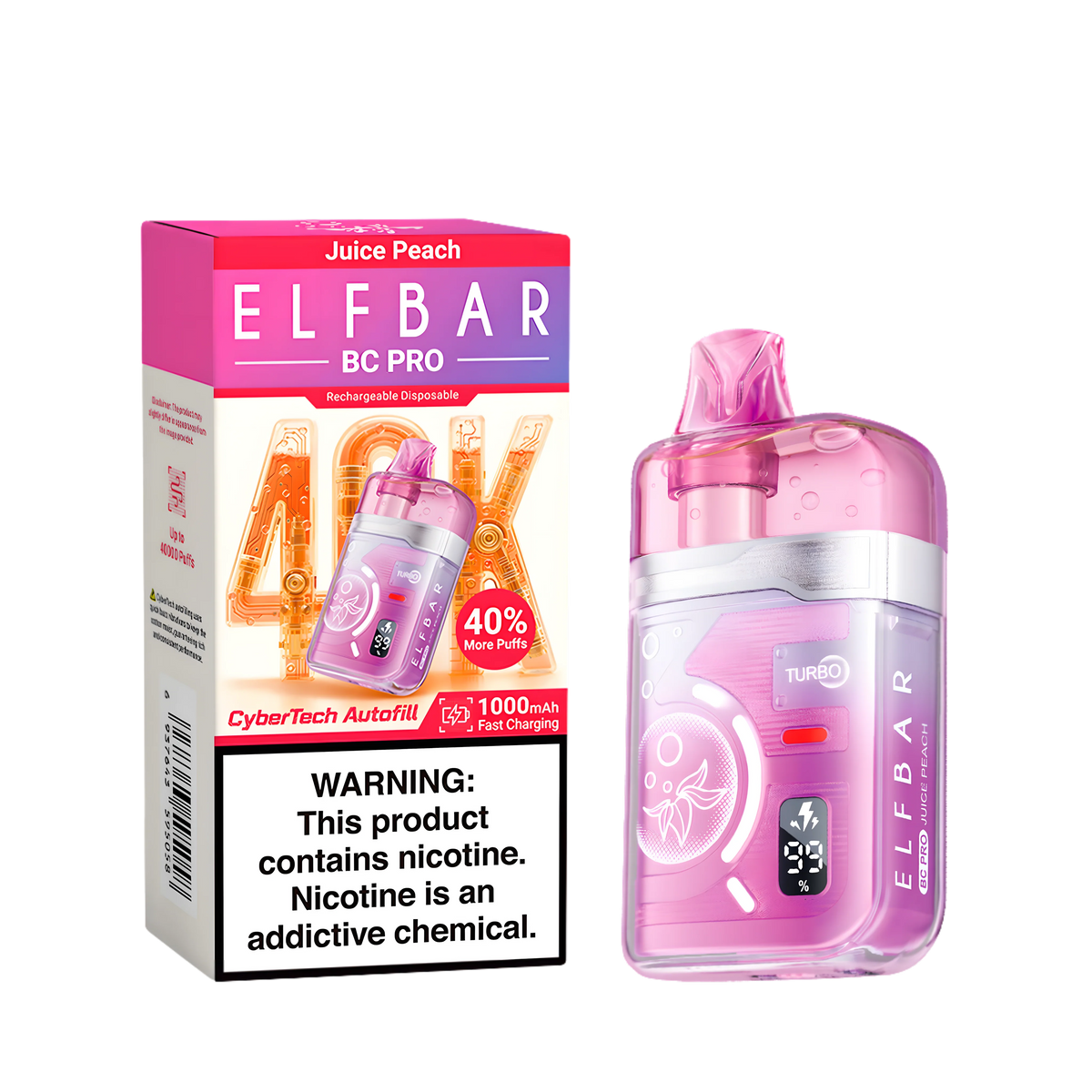 Elf Bar BC40000 Pro Juice Peach 5% – külső doboz