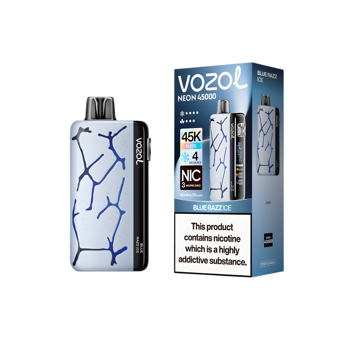 vozol-neon-45000-blue-razz-ice - termék kép