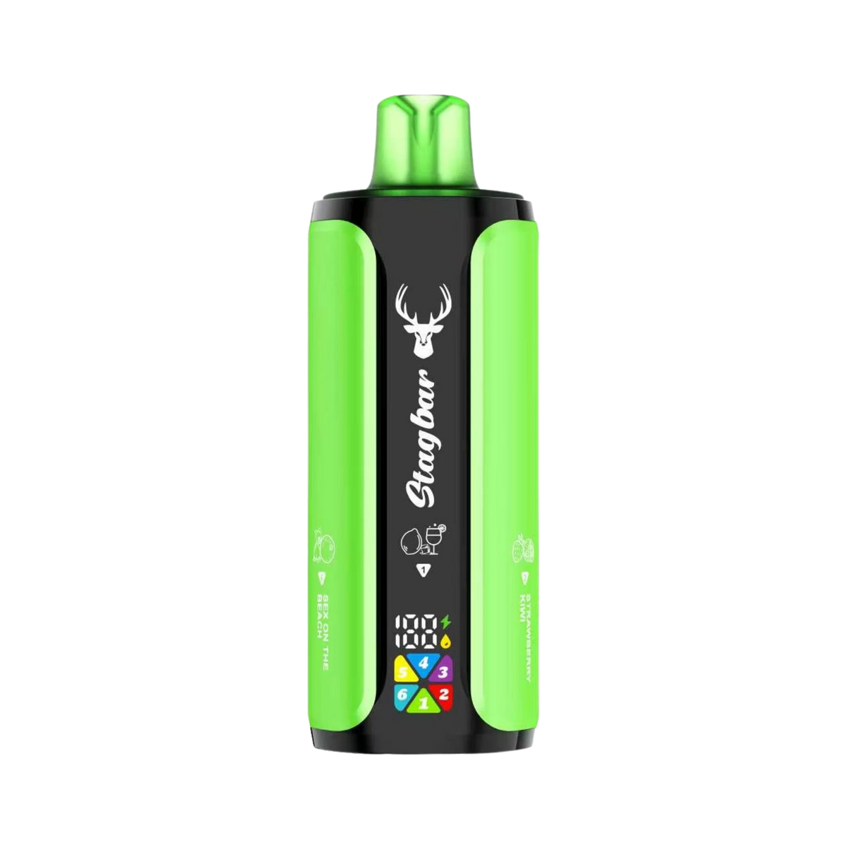 STAGBAR 6IN1 LIME EDITION 5% RECHARGEABLE