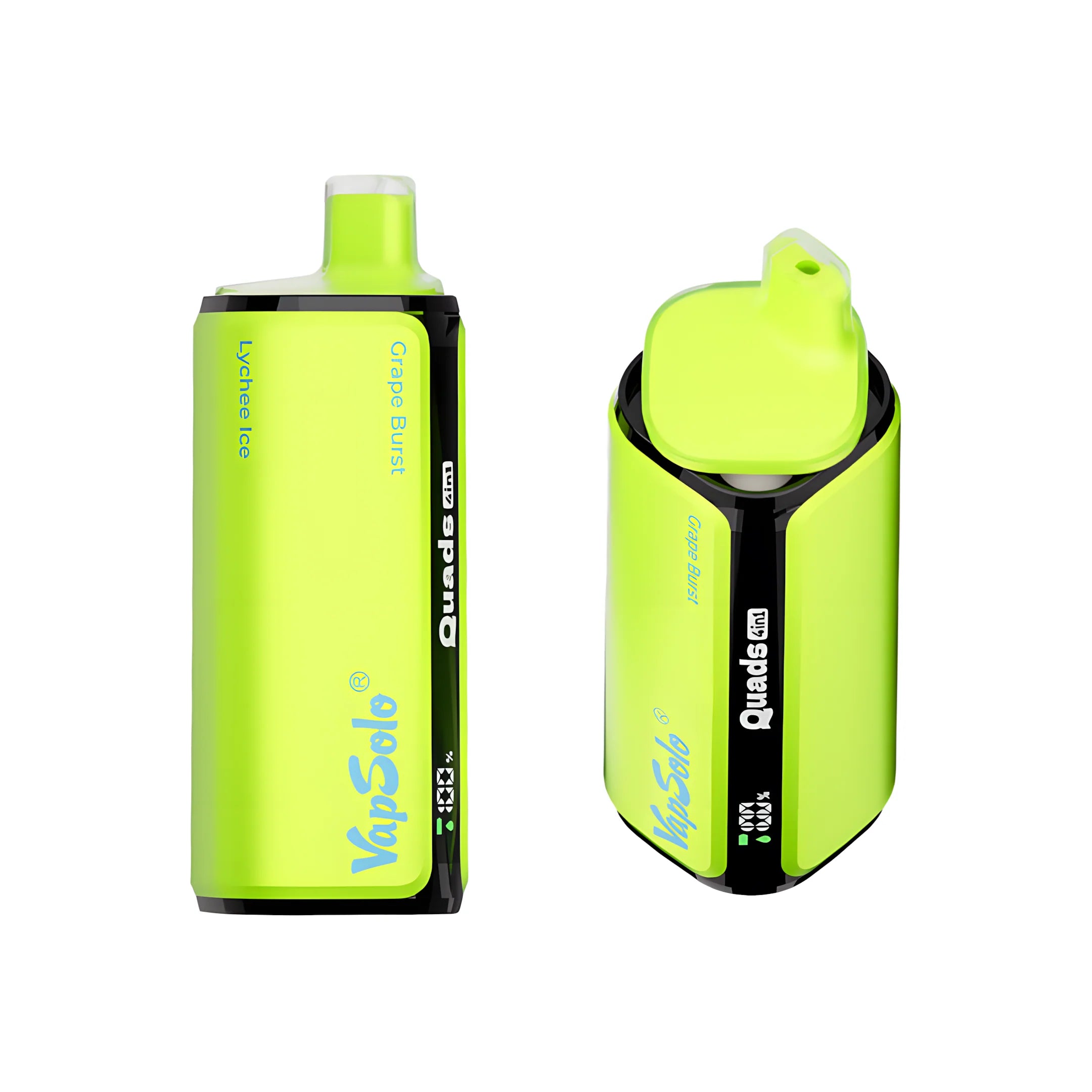 VAPSOLO QUADS 80000 Grape Burst & Lychee Ice & Peach Berry & Kiwi Passion Fruit Guava 5% – termékkép