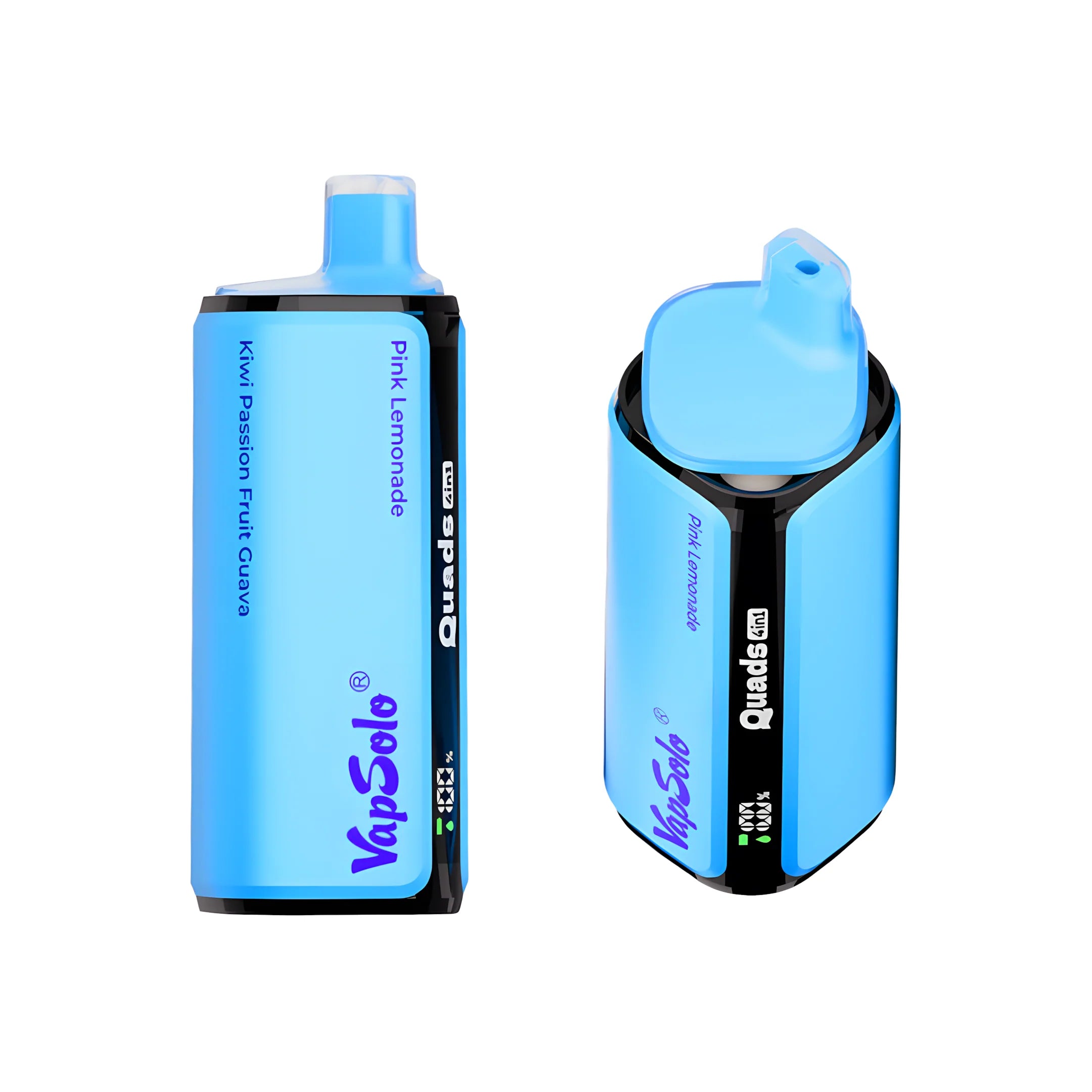VAPSOLO QUADS 80000 Pink Lemonade & Kiwi Passion Fruit Guava & Peach Berry & Strawberry Banana 5% – termékkép