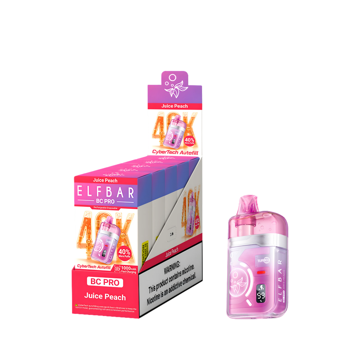 Elf Bar BC40000 Pro Juice Peach 5% – termékkép