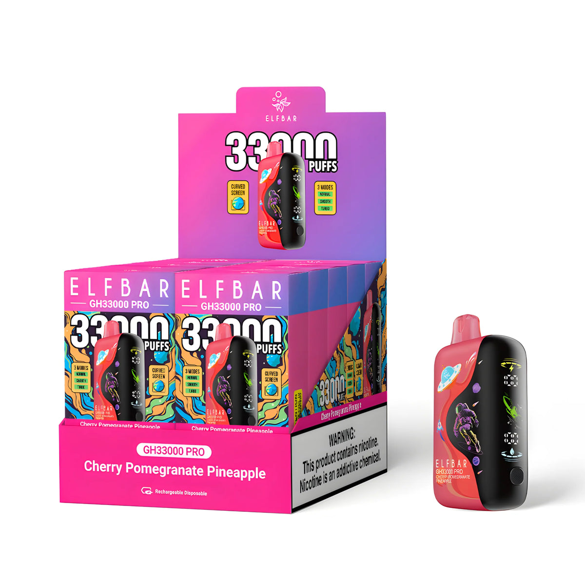 ELF BAR GH33000 PRO Cherry Pomegranate Pineapple 5% – külső doboz