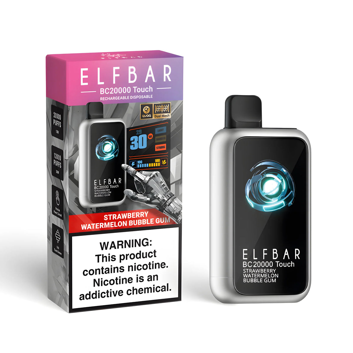 ELF BAR BC20000 Touch Strawberry Watermelon Bubblegum 5% – termékkép