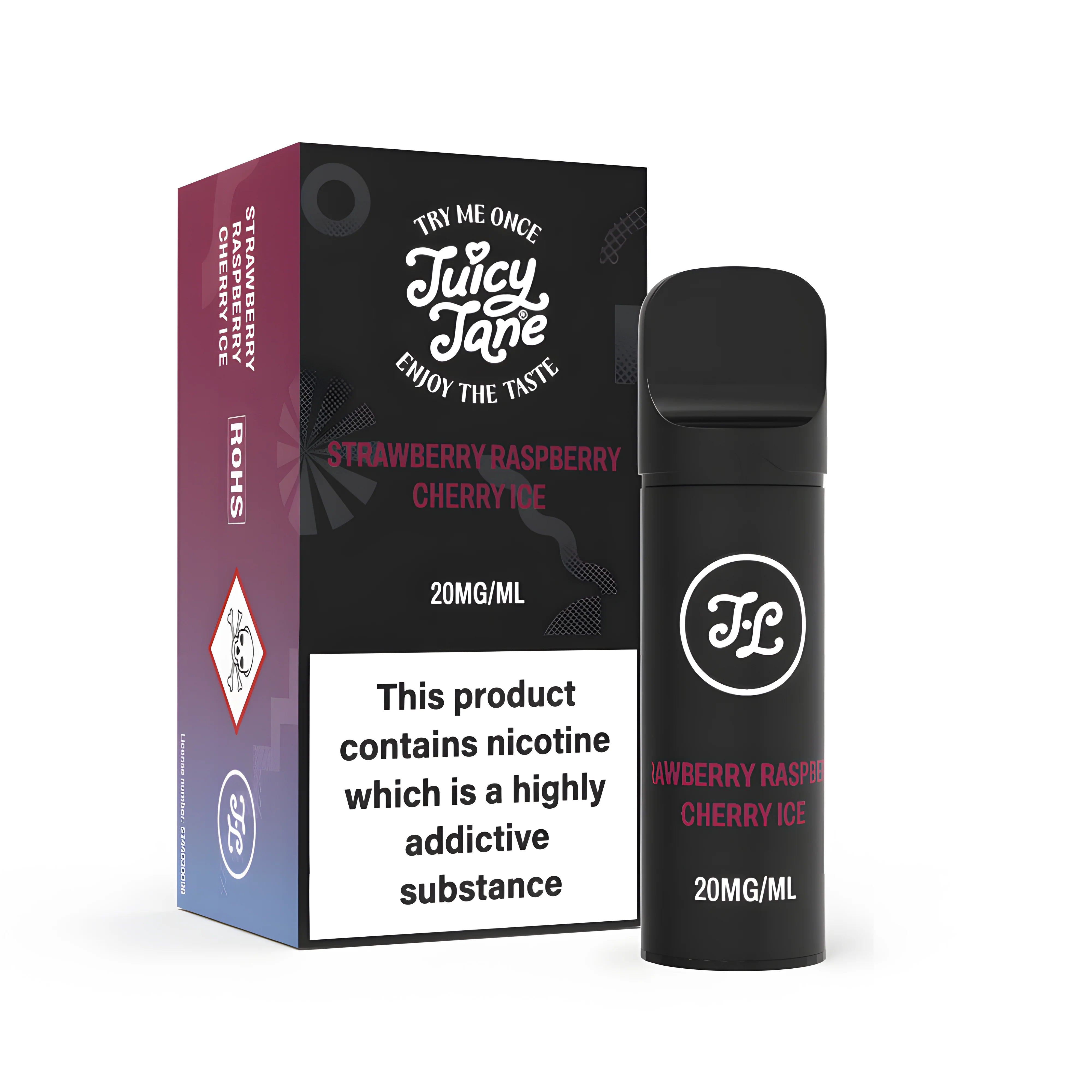 Juicy Jane Pod Strawberry Raspberry Cherry Ice 2% – termékkép