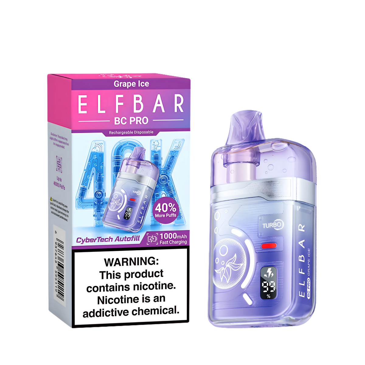 Elf Bar BC40000 Pro Grape Ice 5% – termékkép
