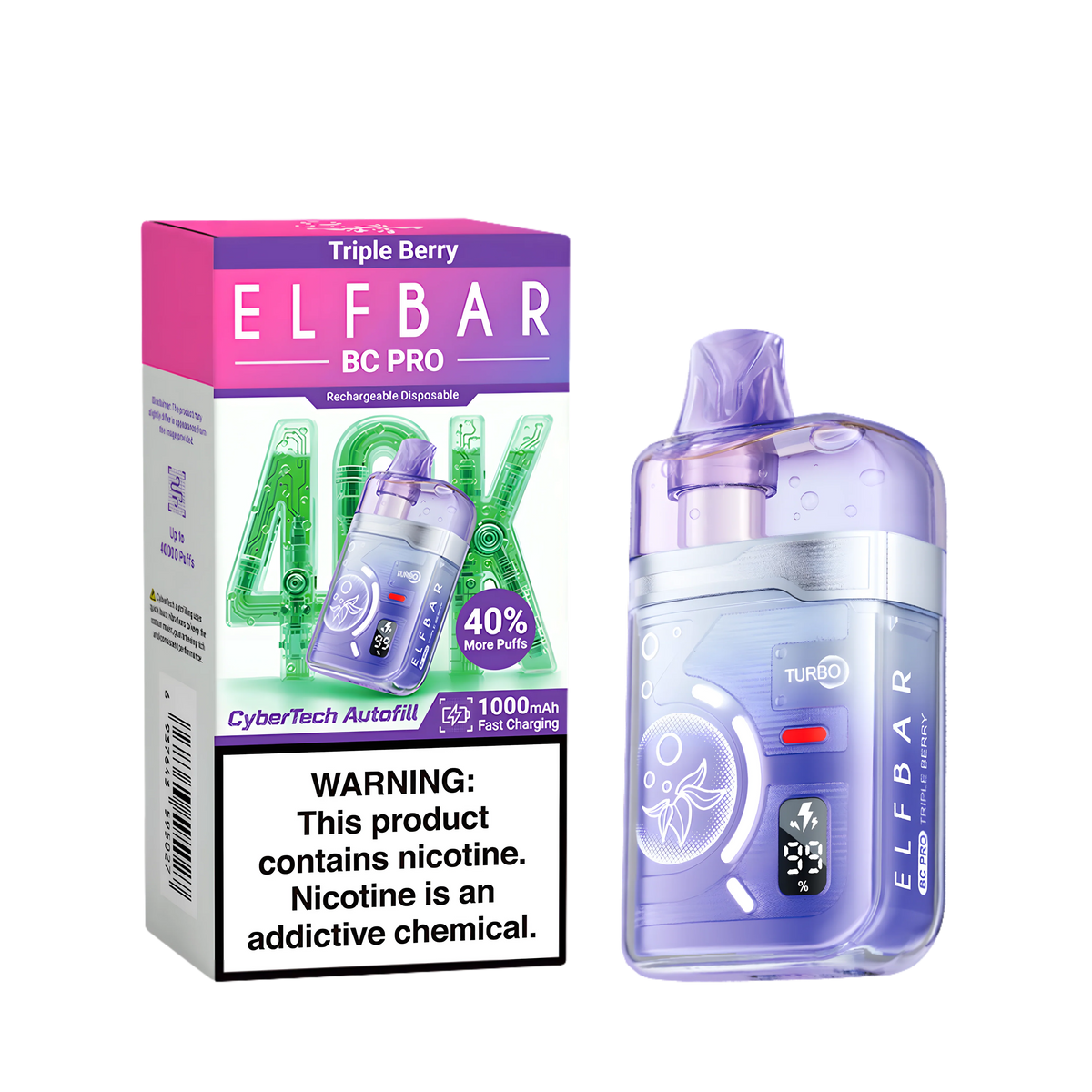 Elf Bar BC40000 Pro Triple Berry 5% – termékkép
