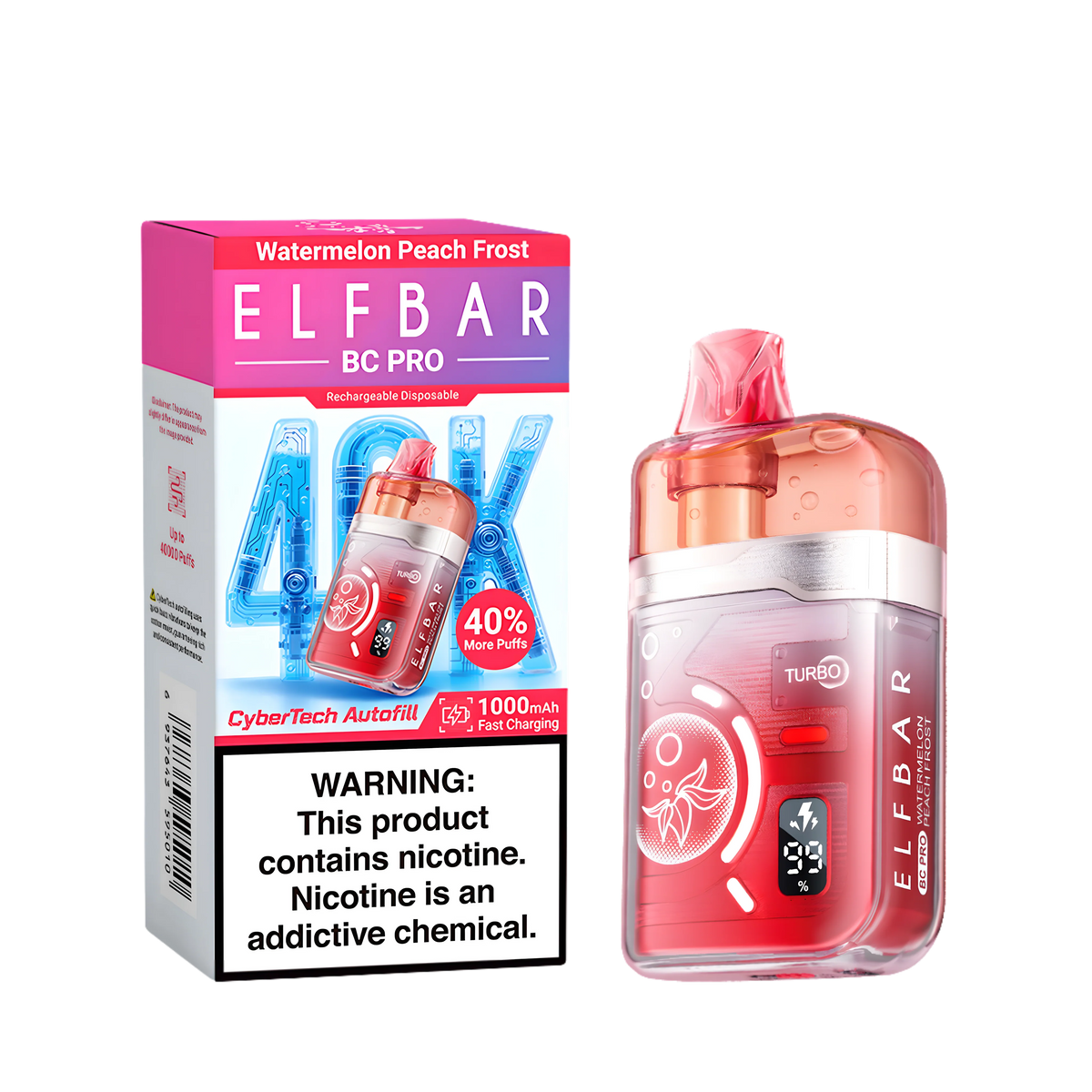 Elf Bar BC40000 Pro Watermelon Peach Frost 5% – termékkép