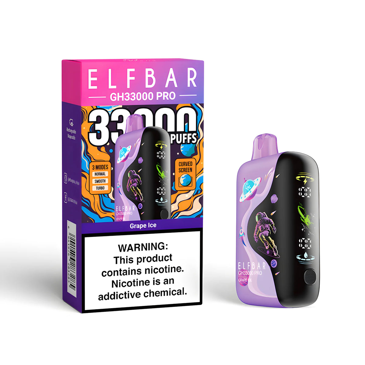 ELF BAR GH33000 PRO Grape Ice 5% – termékkép