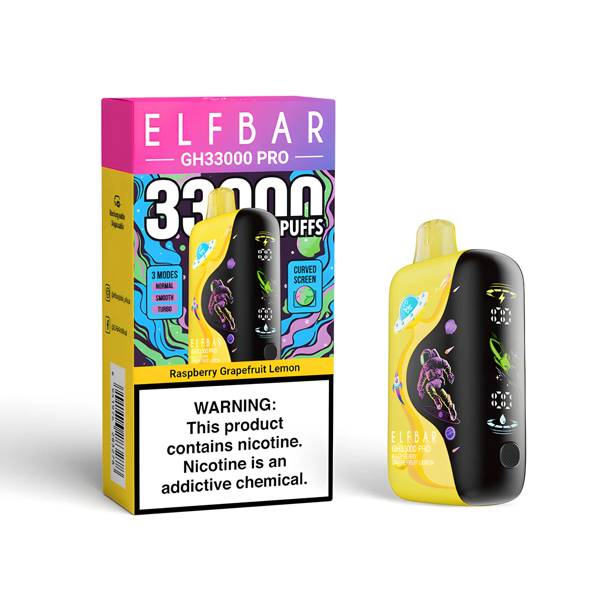 ELF BAR GH33000 PRO Raspberry Grapefruit Lemon 5% – termékkép
