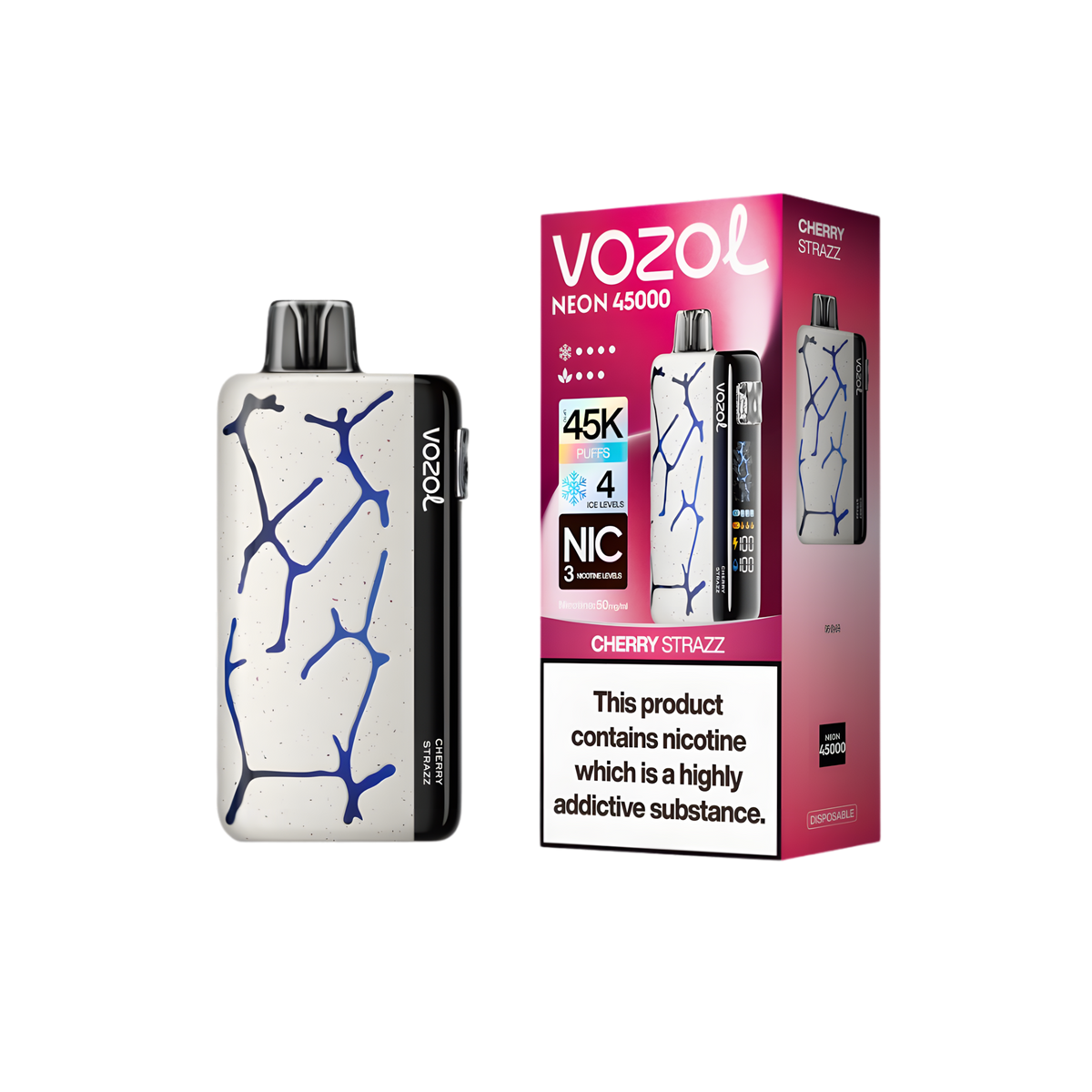 vozol-neon-45000-cherry-strazz - termék kép