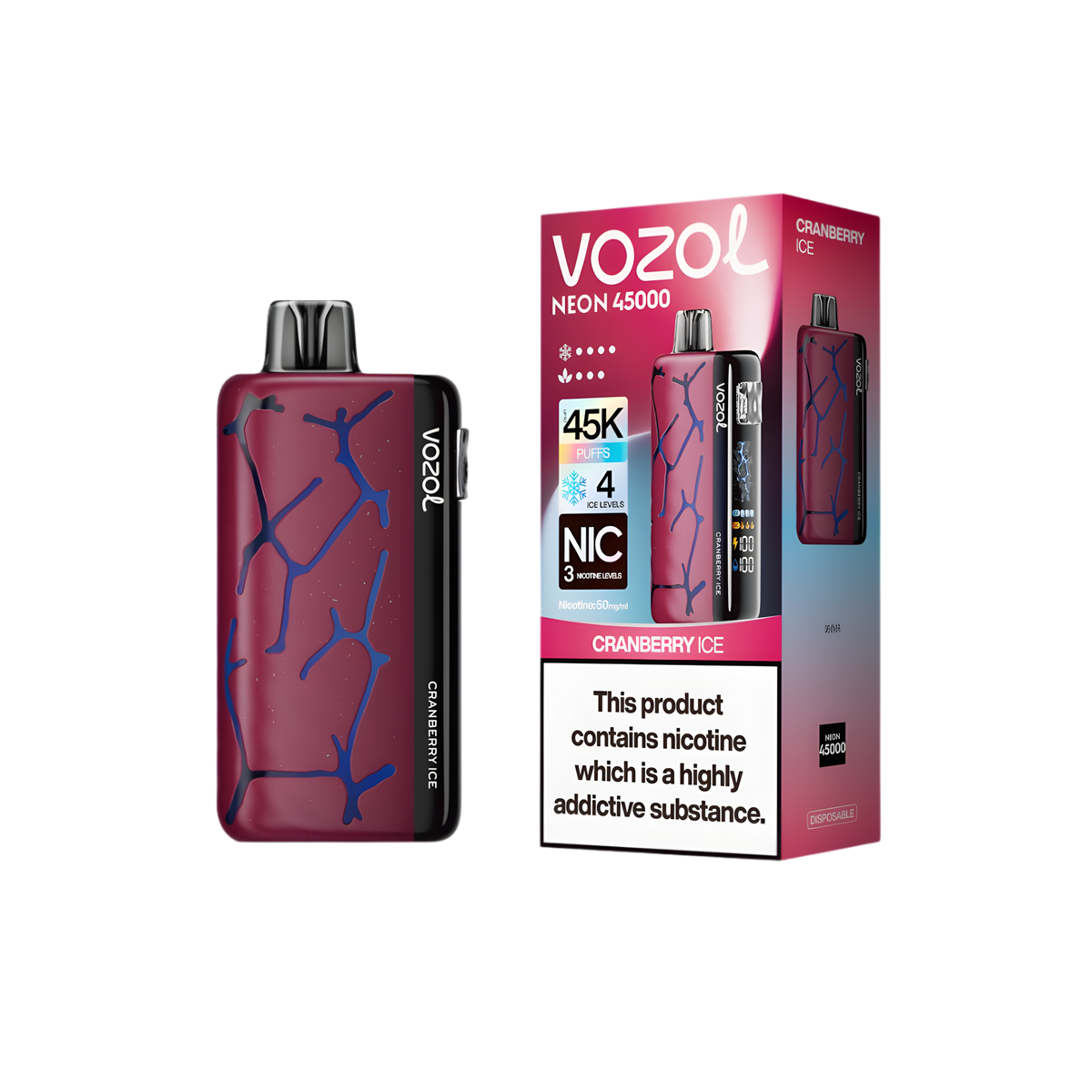 vozol-neon-45000-cranberry-ice - termék kép