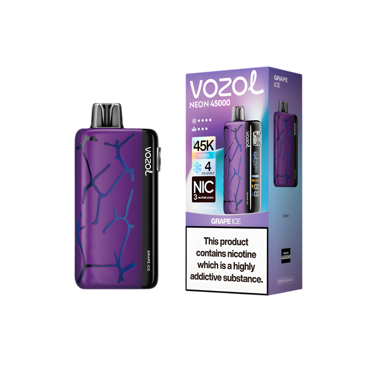 vozol-neon-45000-grape-ice- termék kép