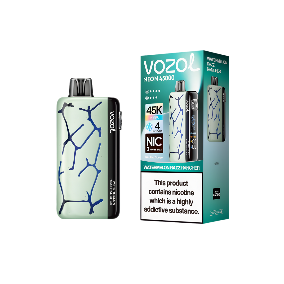 vozol-neon-45000-watermelon-razz-rancher - termék kép